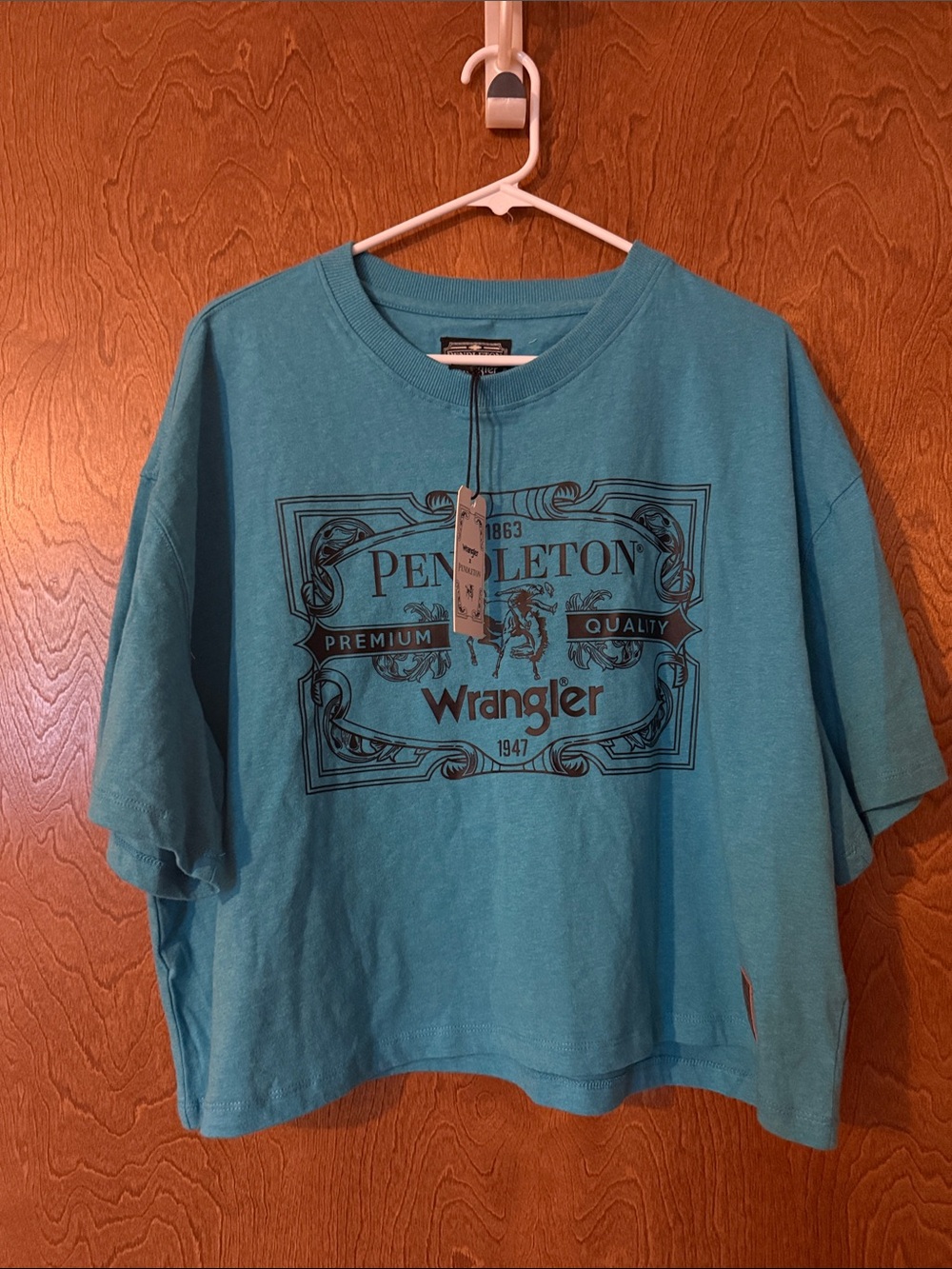 Wrangler Teal Graphic Short Sleeve Tee